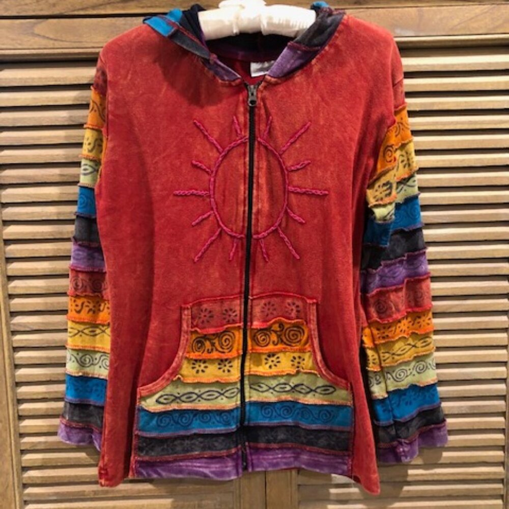 Greater Good Multi-Color Cotton Hoodie Size S/M